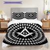 Recognized Freemasonry bedding, duvet cover, pillowcase, home decoration, birthday gift (1 * duvet cover+2 * pillowcase, coreless)