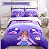 3pcs Custom Name Aphmau Bedding Set Duvet Cover Closure Includes 1 Duvet Cover & 2 Pillowcases, Soft and Comfortable for All Seasons.