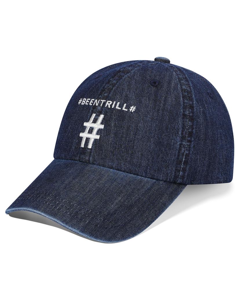 BEENTRILL Джинсовая стираная бейсболка (Индиго)