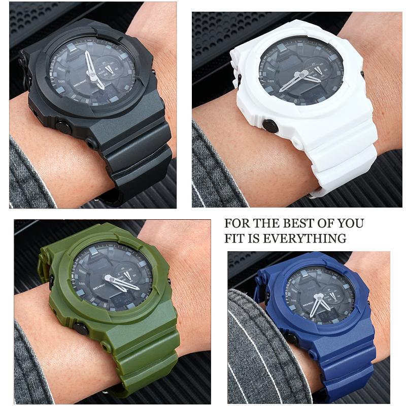 Корпус Часов Ремешок для Casio G-SHOCK GA-150/200/201/300/310/GLX100 Защитная Оболочка Смола Резиновый Ремешок Браслет Аксессуары Инструменты