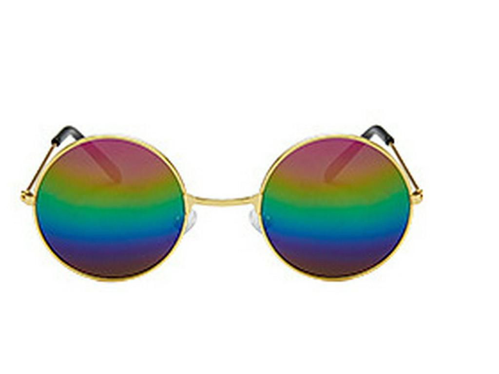 Retro Round Frame Sunglasses for Kids: Colorful Reflective Lenses for Boys, Girls, and Babies.