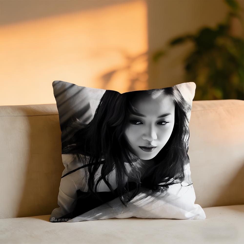 Tang Wei Cushion Cover Cozy Velvet Throw PillowSoft Warm Cushion For Sofa  Bed