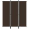VidaXL Room Divider 3 Panels Brown 150x180 Cm