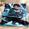 Akaza Demon Slayer blanket Flannel Blanket Soft Cozy Plush Throw for Sofa Bed Lightweight Home Decoration Outdoor camping