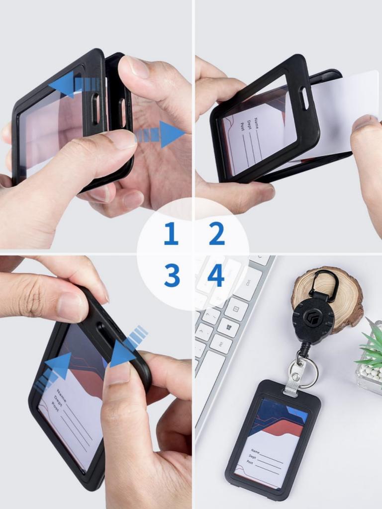 5/10PCS Card Holder Colorful Employee Plastic Card Cover Lanyard Work Business ID Badge Holder Name Tag Bags Case