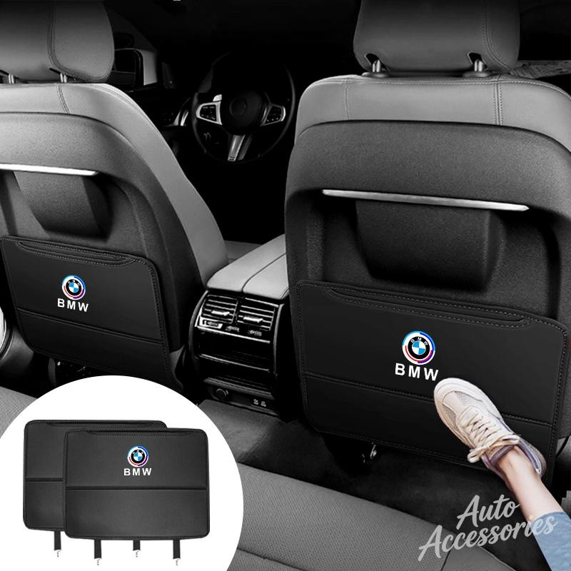 AAACD1 Car Seat Back Anti Kick Pad Prevent Dirt Protect Leather Cover For BMW 50th Anniversary 3 5 7 Series E83 F16 E70 Auto Accessory