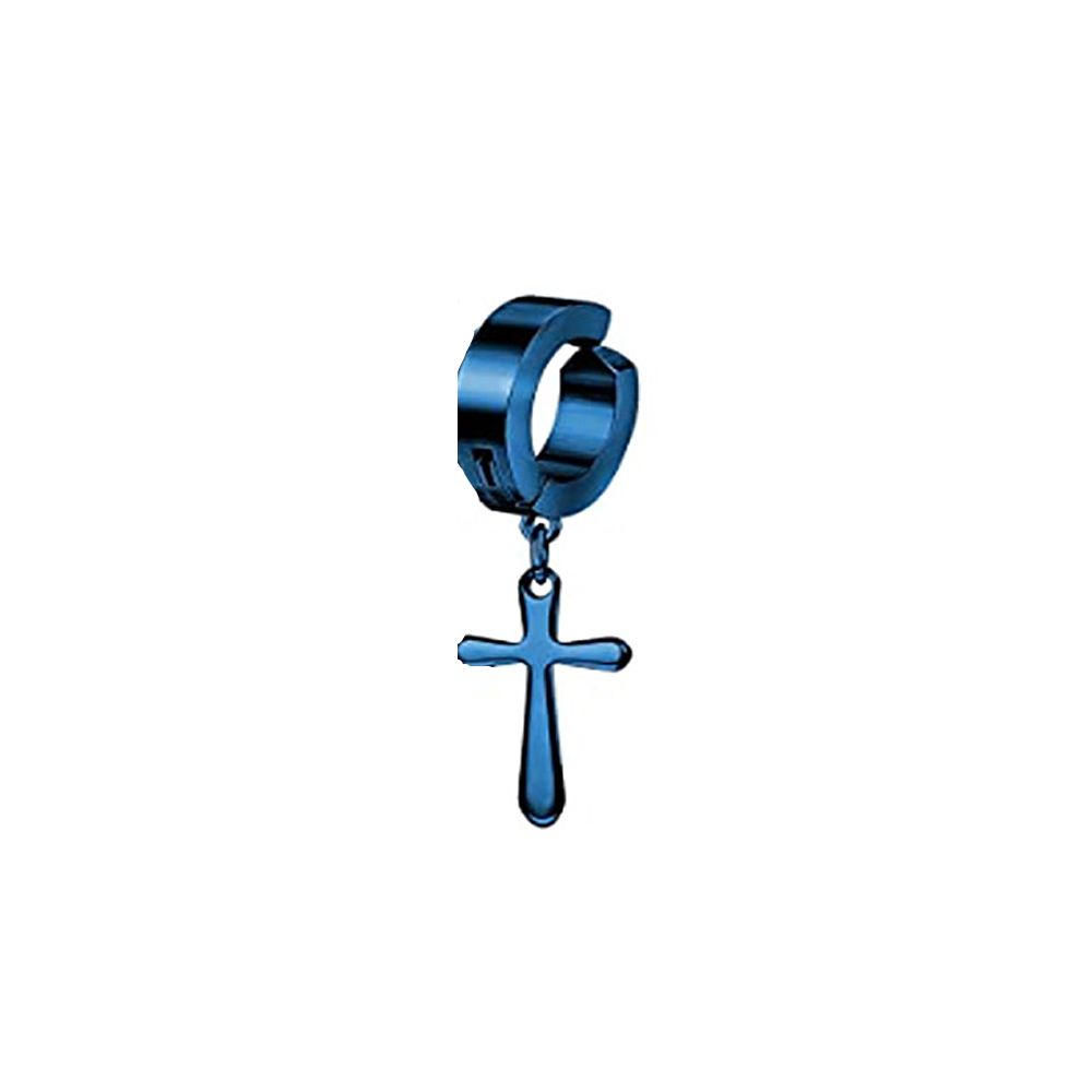 Stainless Steel Women Elegant Non-Piercing Earring Cross Clip Earring Men Ear Cuff Fashion Jewelry