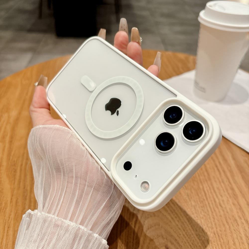 Простой магнитный чехол для iPhone 17 Air 17Pro Max 16e 15 Plus 14 13 12 mini 11 Pro Max Magsafe Прозрачная задняя крышка для беспроводной зарядки