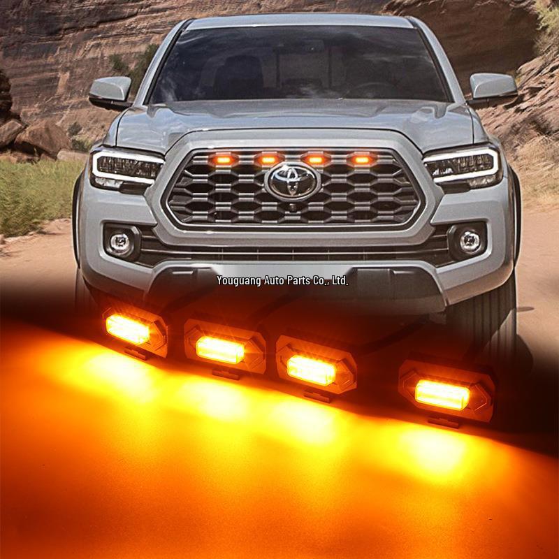 2020 Toyota Tacoma Внедорожная решетка радиатора с 6 светодиодными желтыми огнями