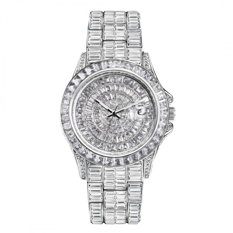 MISSFOX Hip Hop Zircon Watch Women Quartz 30M Water Resistant 2025