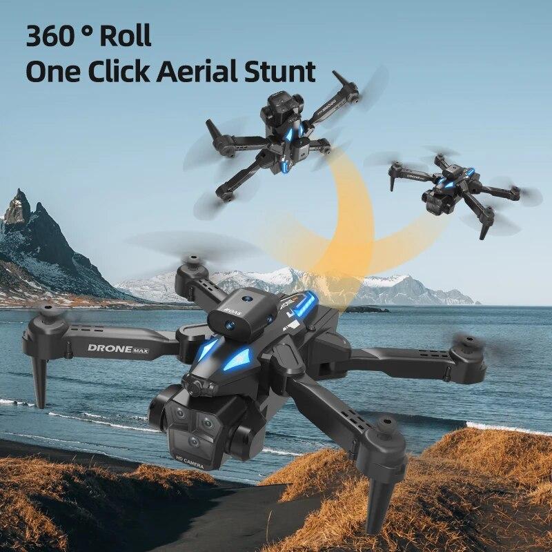 New C10 Max 6000M GPS 3 Cameras Rc Drone HD Optical Flow Positioning Obstacle Avoidance Gesture Photography Foldable Quadcopter Toy Gifts