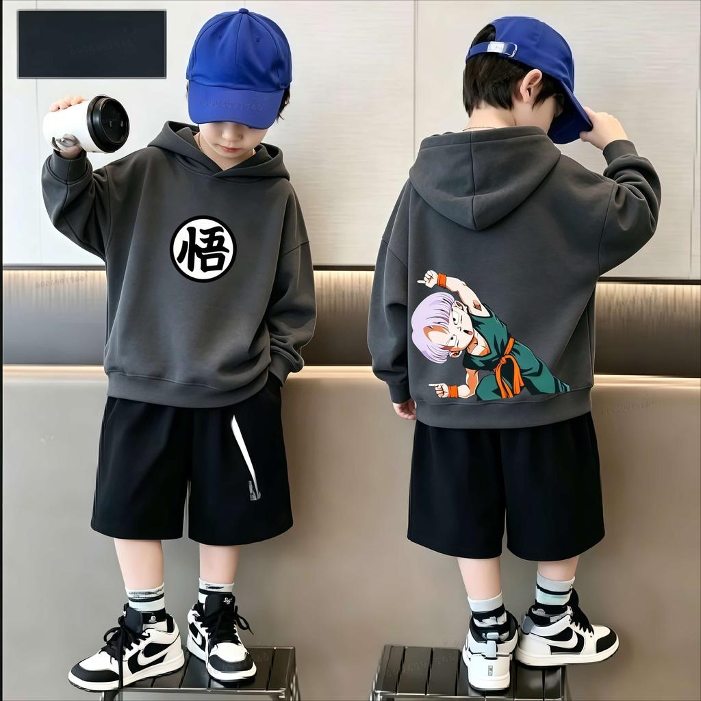 Children's Boys' Hooded Sweatshirt - Dragon Ball - Sun Wukong Print - Double-sided Anime Print Hooded Sweatshirt
