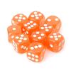 10pcs Six Sided 15mm Game Dices Transparent Cube Round Corner Portable Table Playing Games