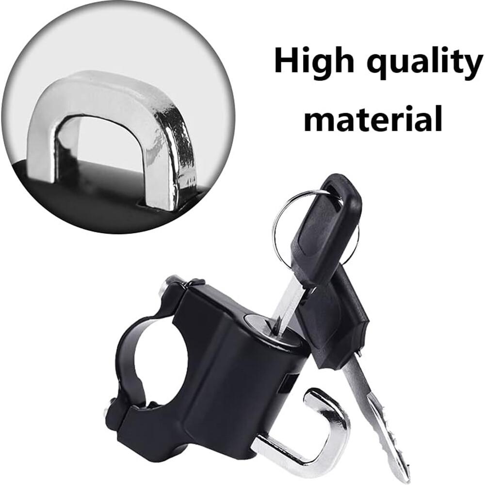 Helmet Lock for Motorcycle Scooter Atv Bicycle Universal Security Anti-theft Handlebar Lock 20mm-26mm with Keys Handle Locks