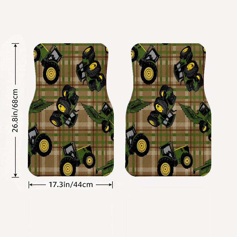 John Green Tractor Black Car Floor Mats Full Coverage All-Season Car Mats, XPE Non-Slip And Wear-Resistant Mats Suitable for SUV Interiors, Textured C