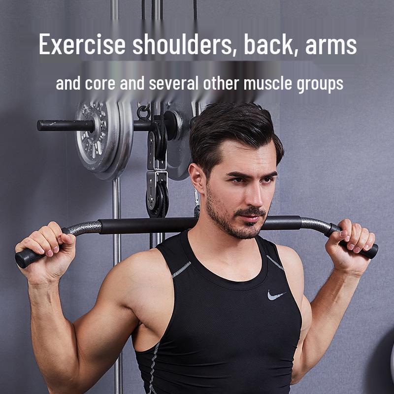 Прямой и длинный гриф для тяги сверху - Высокий гриф для тяги сверху Рукоятка Аксессуары для силовых тренировок