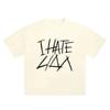 Хип-хоп Уличная одежда Оверсайз Женская одежда Короткий рукав Я ненавижу Лиду Графический принт Y2k Топы Футболка Харадзюку Гот Корейская Мужская футболка
