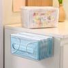 Transparent Storage Box Wall Mounted Tissue Box Large Capacity Disposable Mask Holder Free-punching for Home Office Entrance