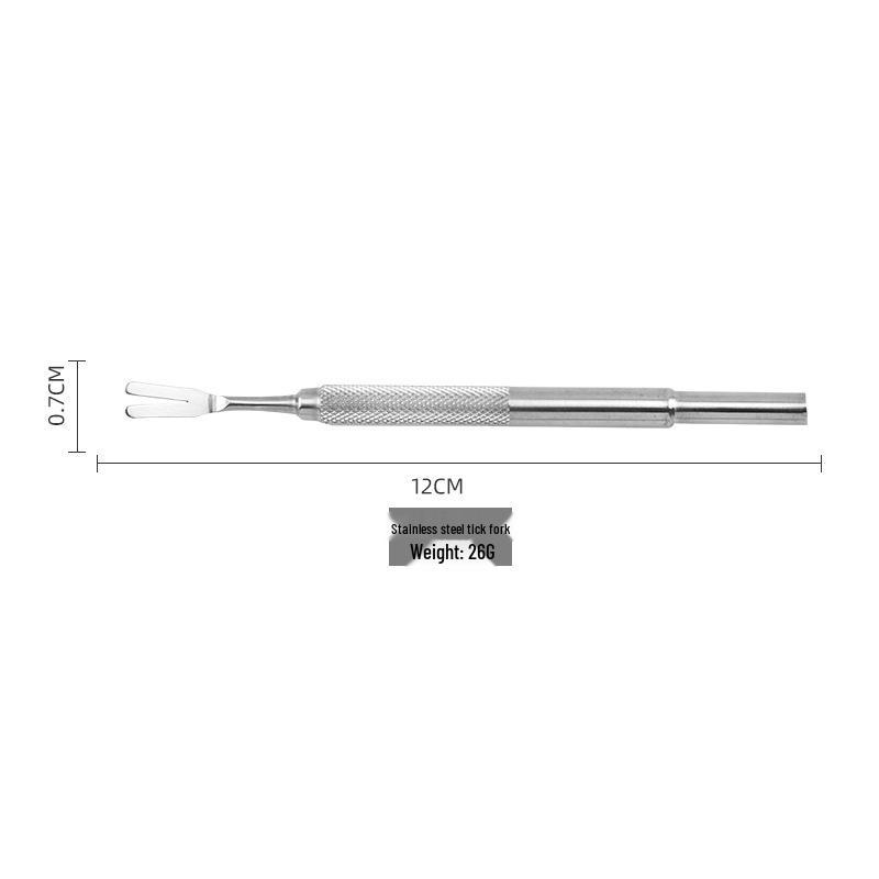 Инструмент для удаления клещей и блох у домашних животных из нержавеющей стали