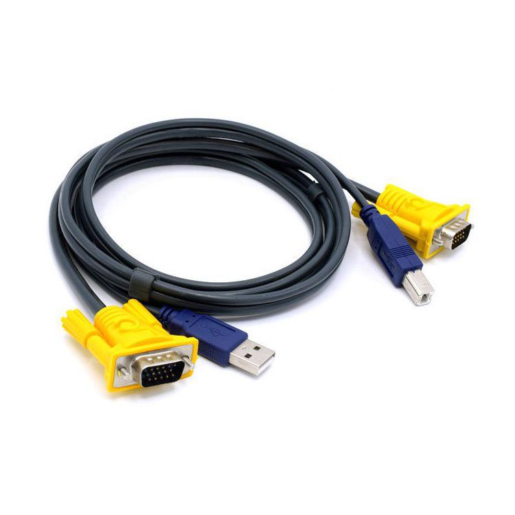 KVM-переключатель с 2 портами VGA: Общий доступ к клавиатуре и мыши для двух ПК с помощью USB-синхронизации