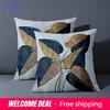 1 Pieces -2D Flat Printing Exquisite Leaf Pattern Throw Pillow Covers Polyester Pillowcase Sofa Decorative Cushion Cover