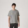Levis American Vintage Короткий рукав Полосатый Логотип Спущенное плечо Пуловер Футболка Мужские Футболки Серый A0637-0199