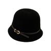 Single Retro Dome Woolen Top Hat Women's Autumn and Winter Fashion Wool Knitted Hat Bucket Hat Basin Hat
