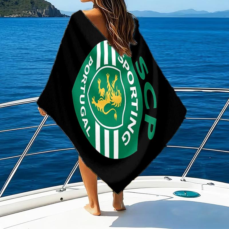 Пляжное полотенце из микрофибры с гербом Sporting Cp, легкое и быстросохнущее, для летних путешествий, незаменимое для пляжа, бассейна, на открытом воздухе