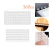 50Pcs/Sheet Rubber Silicone Anti-collision Particle Self Adhesive Transparent Furnitures Bumper Pad Door Cabinet Toilet Drawer