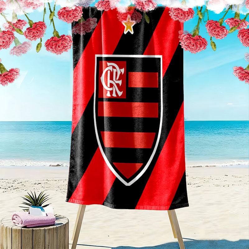 Flamengo logo2 Print Beach Towel, Large Soft Quick Dry Towel for Beach Camping Swimming