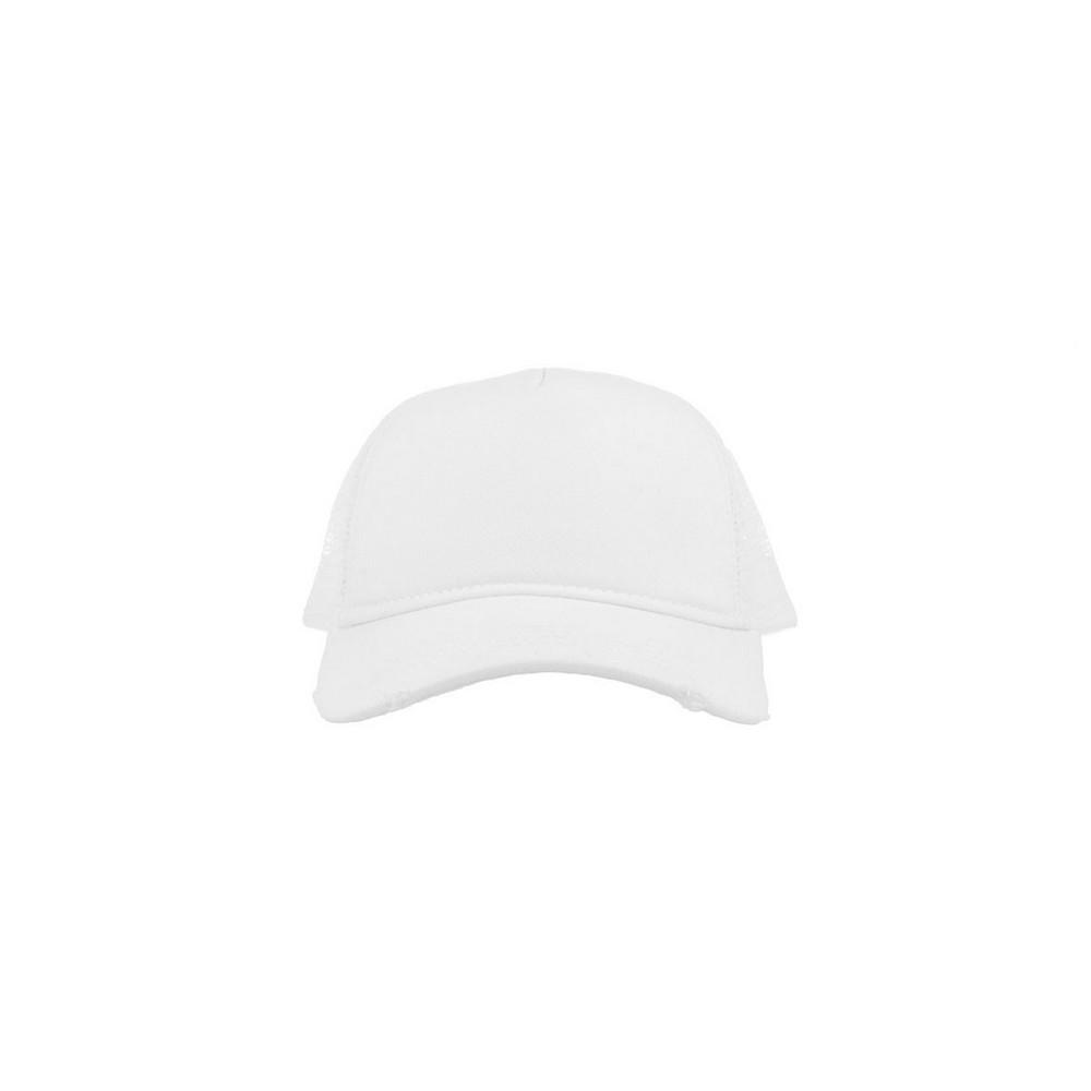 Atlantis Rapper Destroyed 5 Panel Weathered Trucker Cap