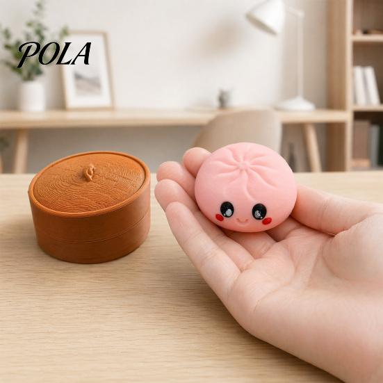 Игрушка для снятия стресса Мультяшная пельмешка-кликер с пароваркой, 3D-печатная улыбающаяся паровая булочка, игрушка-антистресс, форма для пальцев, портативная фиджет-игрушка