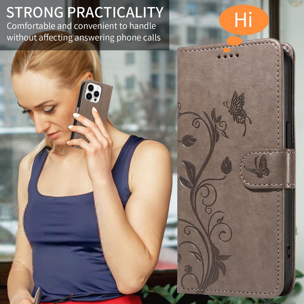 Кожаный чехол-книжка с рисунком Цветок Бабочка для Samsung Galaxy S25 S24 S23 S22 S21 S20 Ultra S24 S25 Plus FE S25 Edge