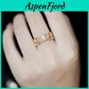 Exquisite Contemporary Geometric Copper Ring For Women Adjustable Open Design 2024