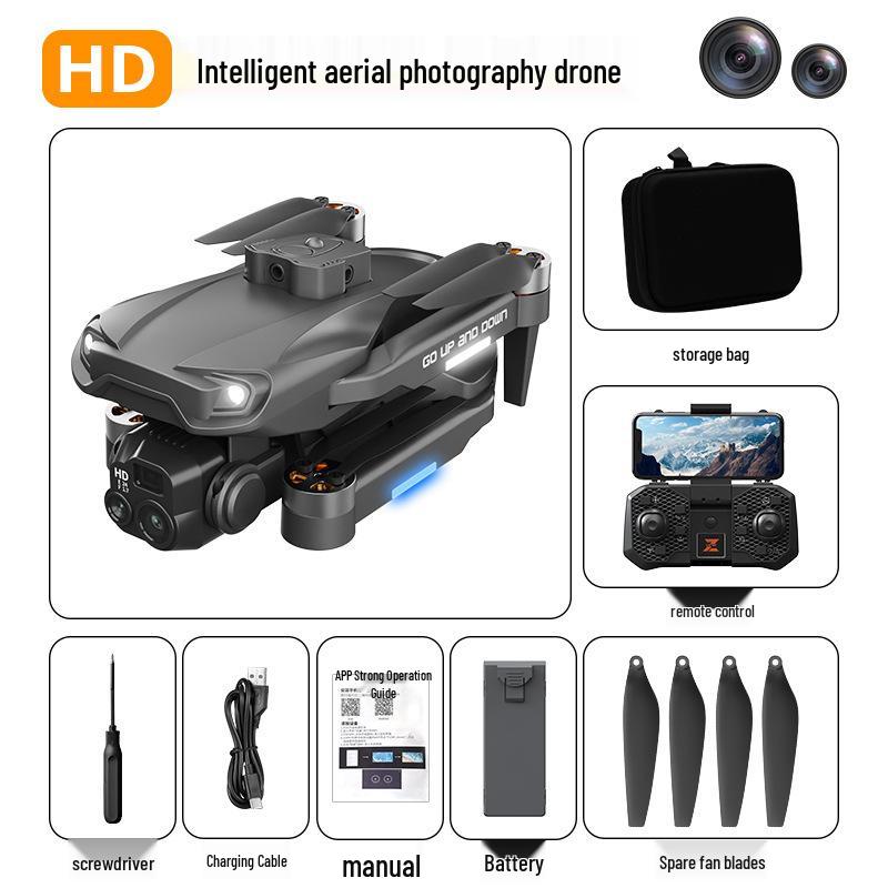 H16 Obstacle Avoidance Drone with 150° Adjustable Camera, Brushless Motors, Night Vision & Optical Flow for Aerial Photography.