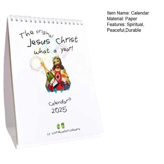 Календарь Иисуса Христа 2025 Какой год Настольный календарь Второе пришествие А4 Перекидной календарь Планировщик месяца для христиан