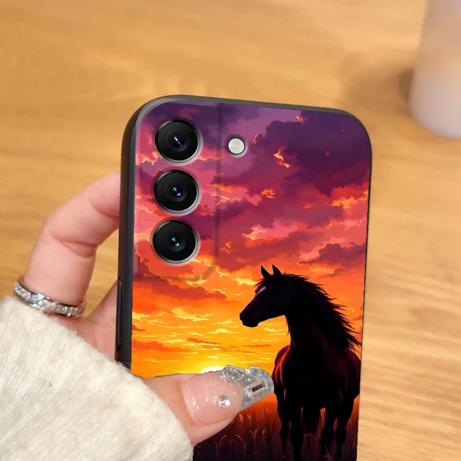 Чехол для телефона Funda для Samsung Galaxy S26 S23 S24 Plus S21 FE S25 Ultra Note 20 Ultra 8 9 10 S20 S10 S9 Крутая Лошадь