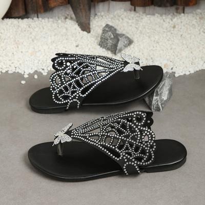 Весенне-летняя обувь больших размеров Сандалии Удобные Круглый носок Мягкая подошва На плоской подошве Пляжная обувь Тапочки Женская обувь