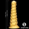 Golden Silicone Giant Suction Cup  Large Anal Plug  Oversized Thread  Posterior Anal Canal