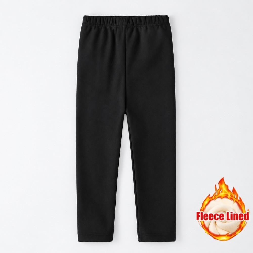Fleece Girls Thermal Leggings Elastic Girls Lined Leggings Cute Plush Legging Trousers Girls Gift