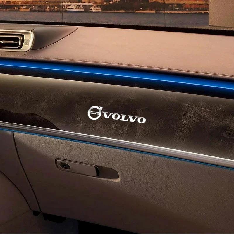 Car Interior Metal Emblem Stickers Car Door Handle Rearview Mirror Decorative Sticker For All Volvo V60 V40 C70 XC40 XC60 XC90