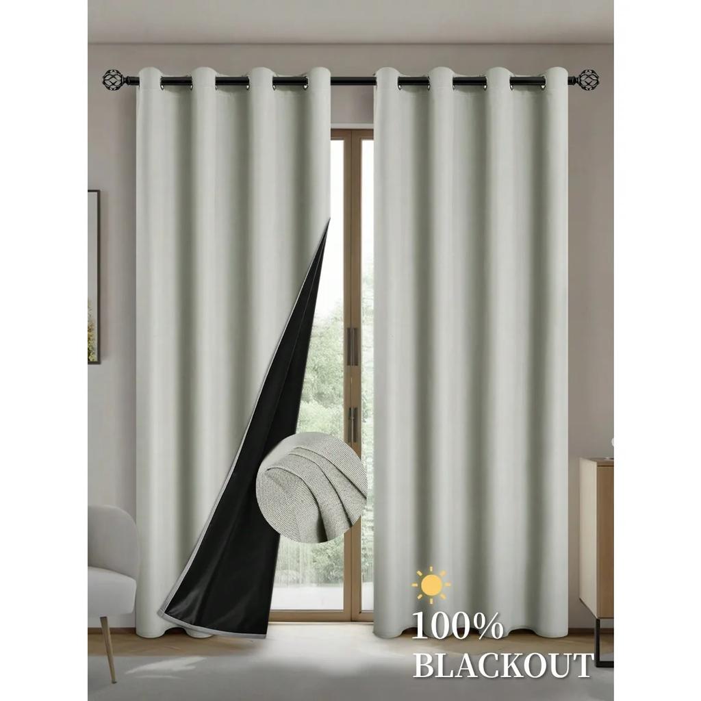 1 шт. 100% затемняющие шторы с люверсами сверху, шторы для гостиной, спальни, кухни, домашнего декора, украшения комнаты