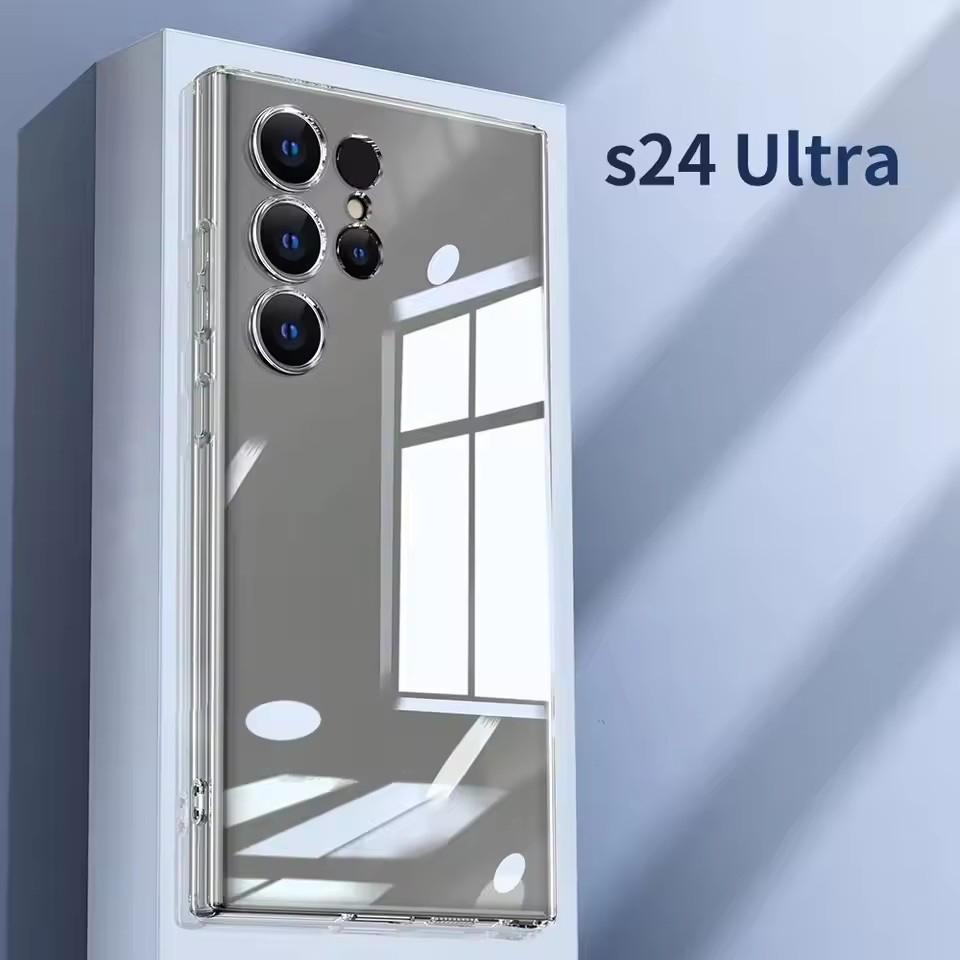 Элитный чехол для телефона Samsung S24 S23 S22 S21 Plus S25Ultra Прозрачный чехол для S23 S21 FE Прозрачный мягкий ТПУ Защитная крышка
