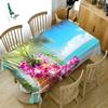 Pineapple Orange Juice Pattern Resort Beach Tablecloth Thicken Cotton Rectangular Round Table Cloth For Wedding Picnic Party