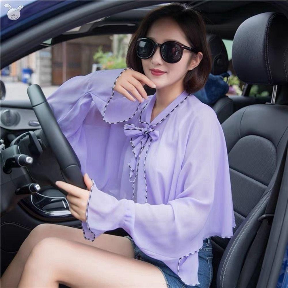 Cover Long Sleeves Scarves Chiffon Scarf Sunscreen Shawl Korean Style Shawl Sun Protection Cape