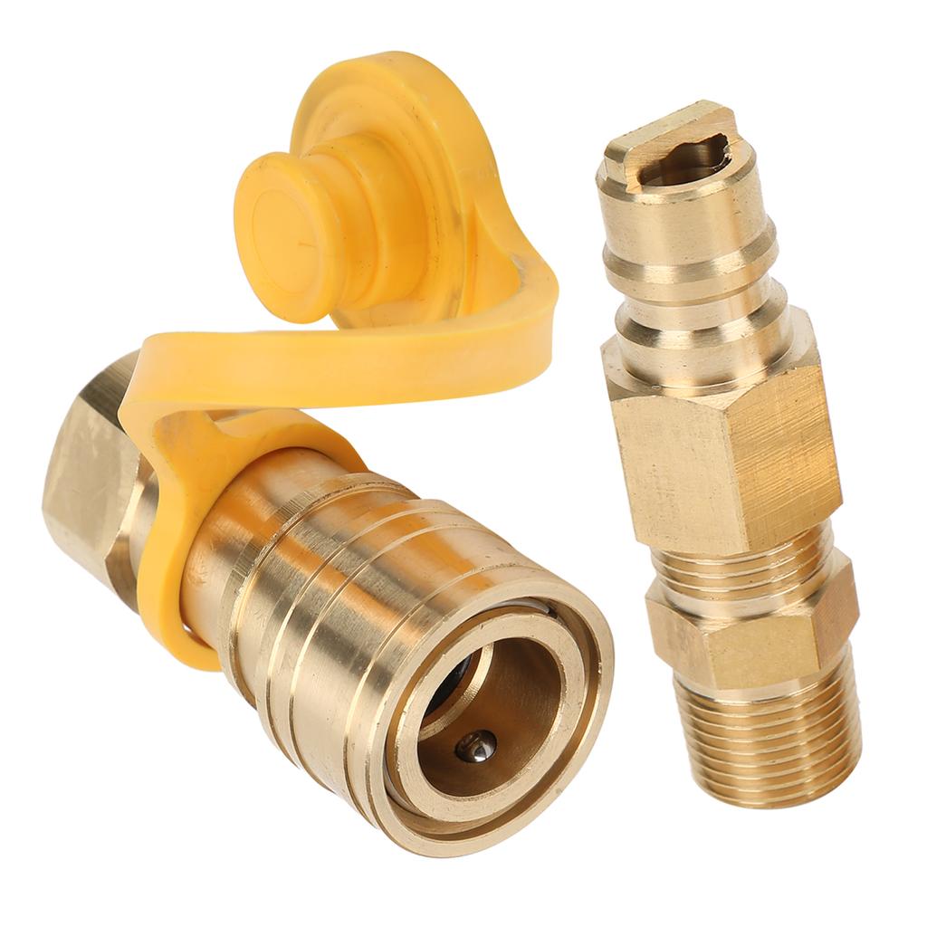 38 дюймов Фитинги быстрого подключения для пропанового газа Латунные адаптеры для пропанового газа с запорным клапаном