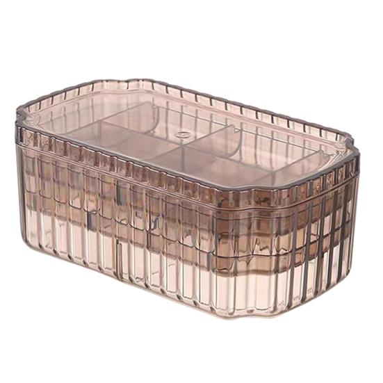 Transparent Jewelry Storage Box Large Capacity Multi-layer Dustproof Earrings Rings Container Desktop Jewelry Organizer Case