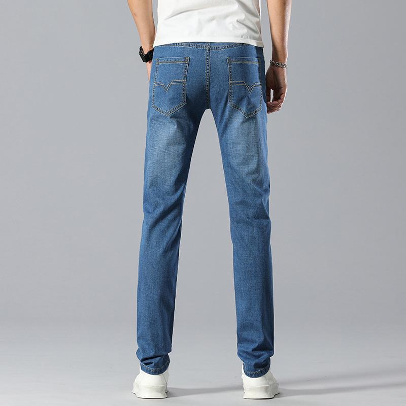 Four Seasons New Business Stretch Jeans Men's Korean Edition Loose Casual Straight Pants Large Men's Pants
