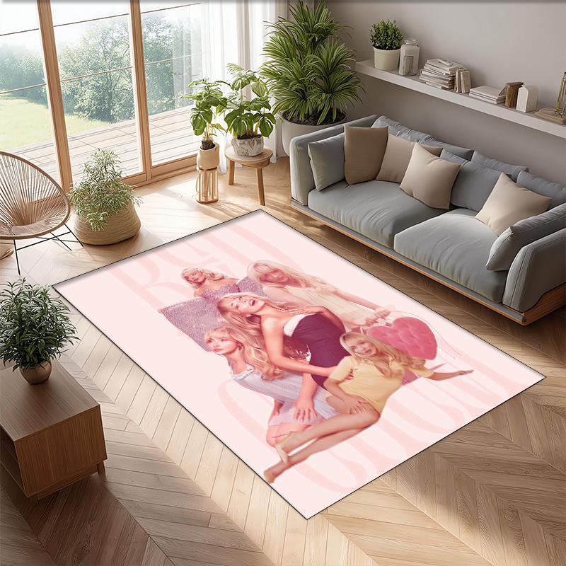 Soft Crystal Velvet Floor Rug,Sabrina Carpenter Anti Slip Decorative Carpet, Plush Area Mat For Indoor Home Decoration