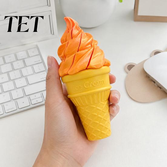 Telescopic Ice Cream Toy Cone Fidget Toy, Novelty Spiral Swords, Sensory Stress Funny Gifts for Kids Relief Anxiety, Portable Decompression Play Tool